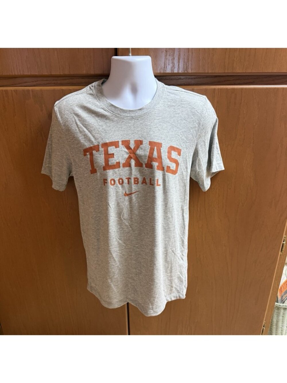 NWOT Texas Longhorns Football The Nike Tee Dri-Fit Gray T- Shirt - Small